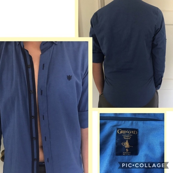 Men's Long Sleeves Casual Slim Fit Dress Shirt - Picture 7 of 7